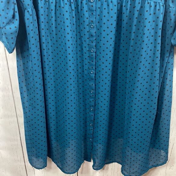 Torrid Blue Polka Dot Chiffon Fit & Flare Mini Dress Romantic
Girly Grunge - Picture 11 of 14